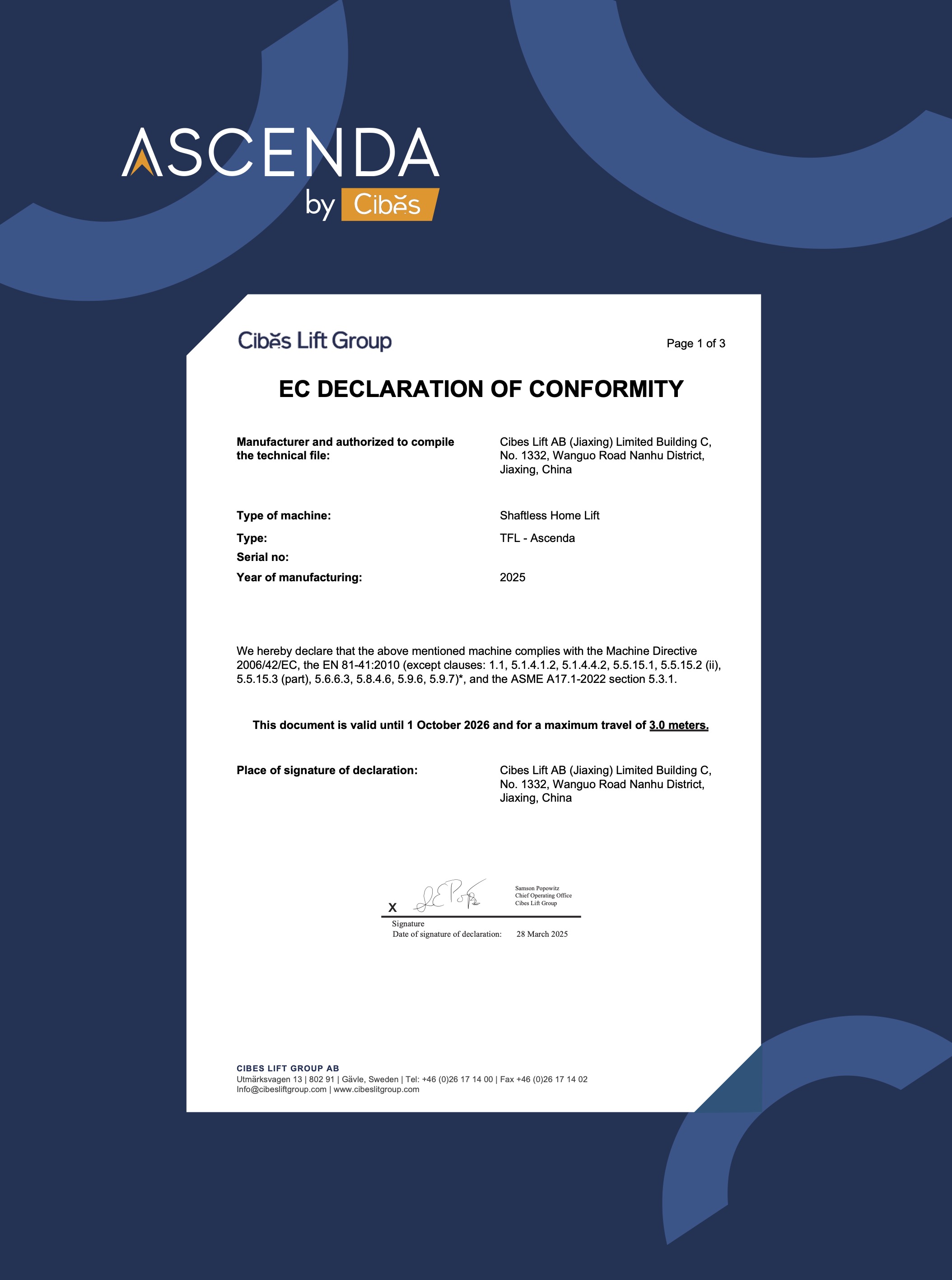 歐盟EC 合格聲明